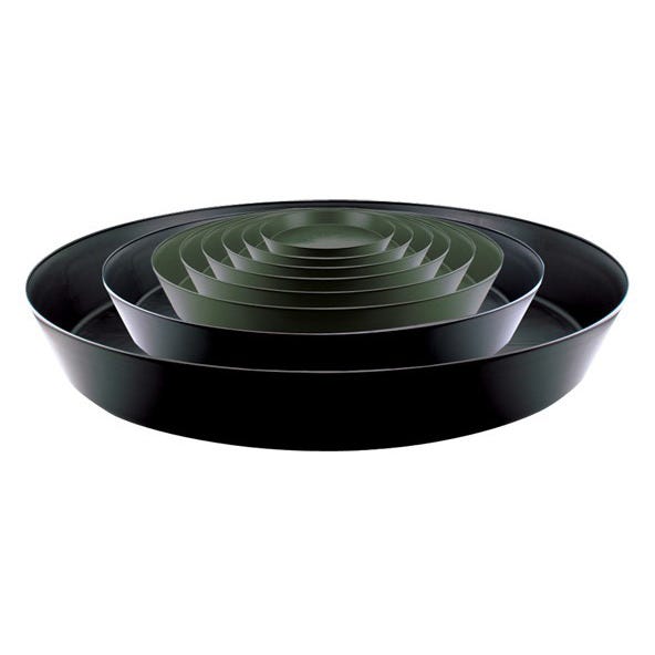Black Premium Plastic Saucer 18 in