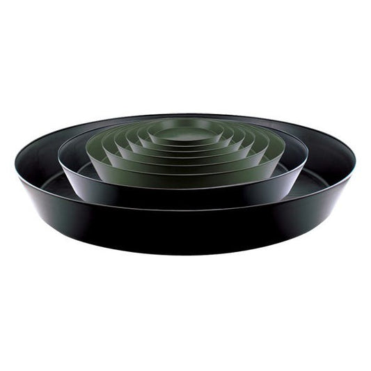 Black Premium Plastic Saucer 20 in