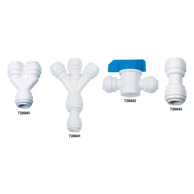 Hydro-Logic Quick Connect Union Connector for Merlin GP RO/Tall Blue -- 3/8"