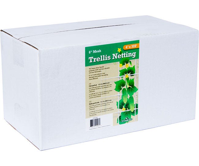 Hydrofarm Trellis Netting, 4' x 328' Roll, 6"