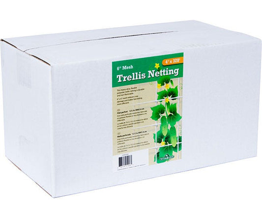 Hydrofarm Trellis Netting, 4' x 328' Roll, 6"