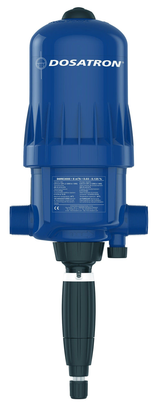 Dosatron Water Powered Doser 40 GPM 1:3000 to 1:800 - 1-1/2 in (D8RE3000)