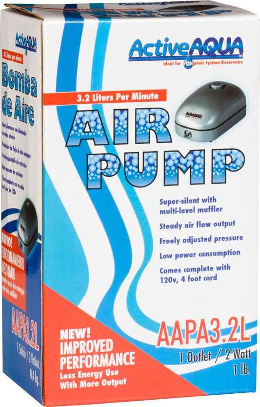 Active Aqua Air Pump with 1 outlets 3.2 lt per minute