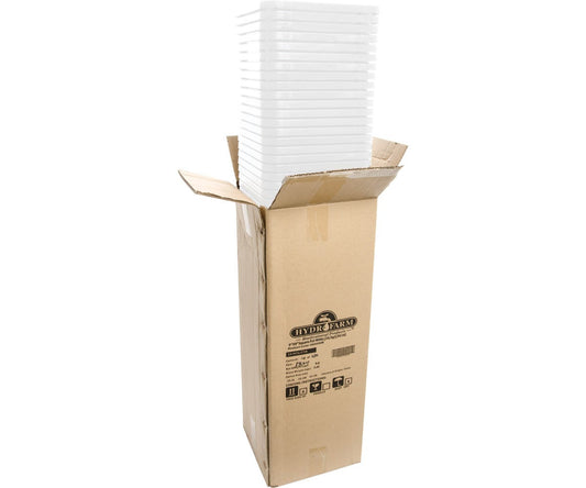 9 inch x 9 inch Square White Pot, 10 inch Tall, 24 per case