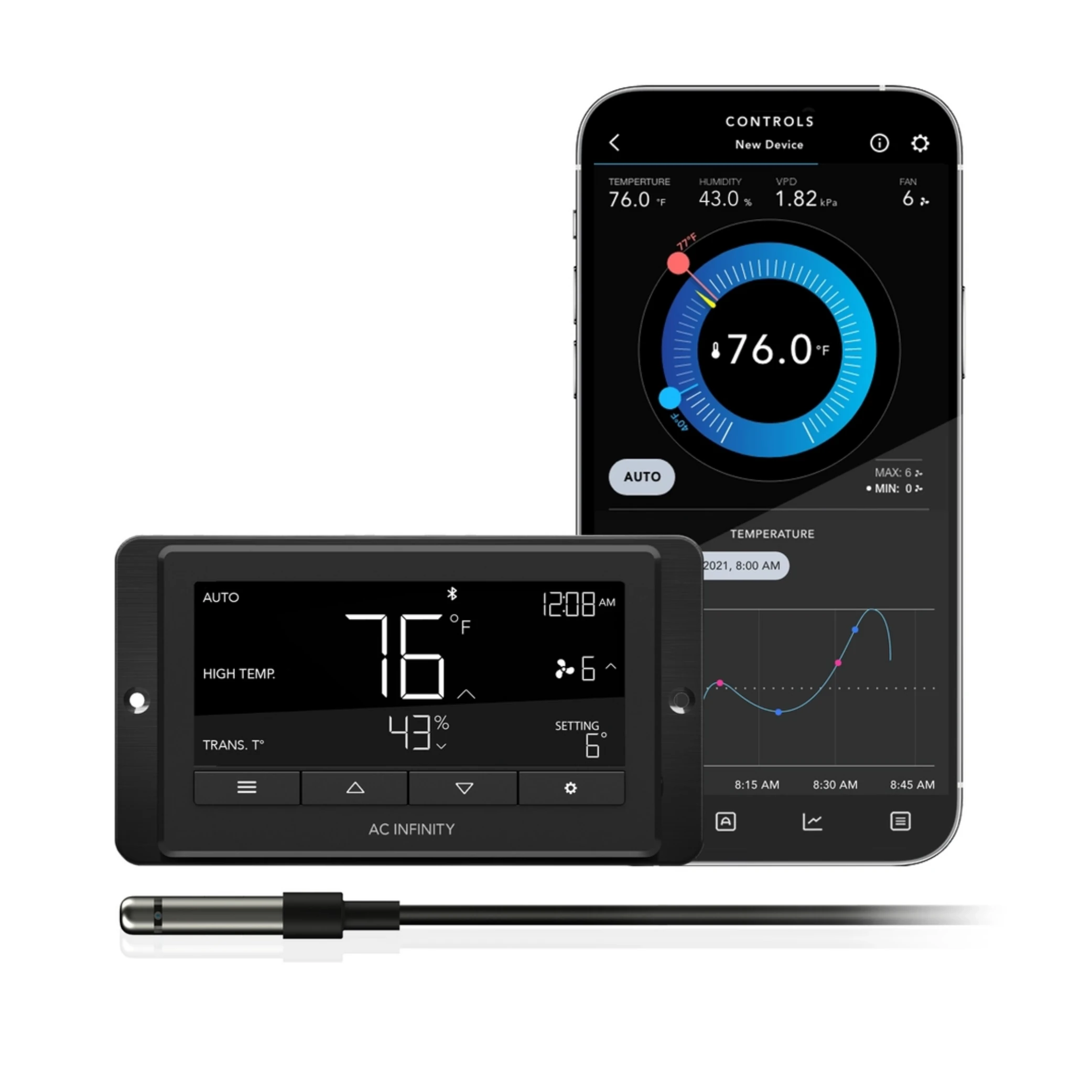 AC Infinity CONTROLLER 67 | Smart Fan Temp & Humidity Control