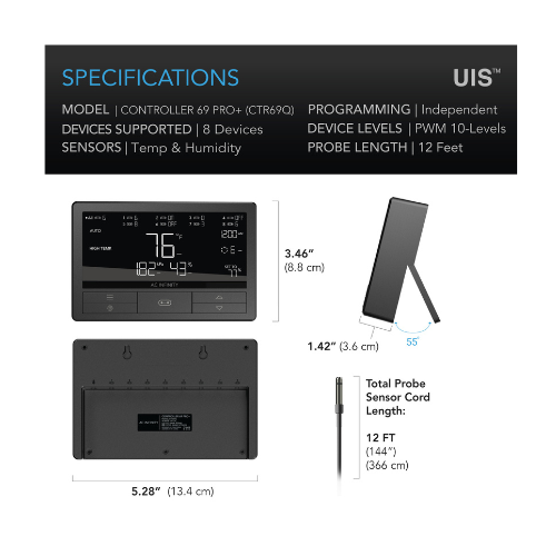 AC Infinity CONTROLLER 69 PRO specifications