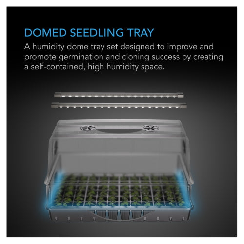 AC Infinity Humidity Dome Germination Kit with LED Grow 6 x 12 - domed