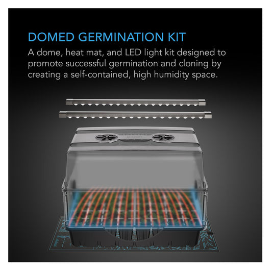 AC Infinity Humidity Dome, Germination Kit with Seedling Mat 5 x8 - domed