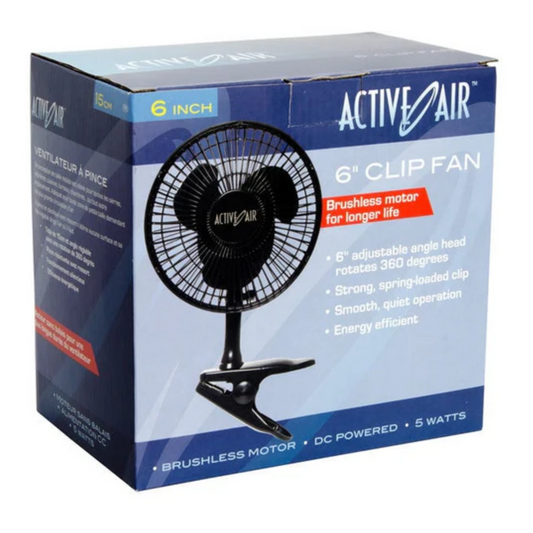 Active Air 6 inch Clip Fan Black box