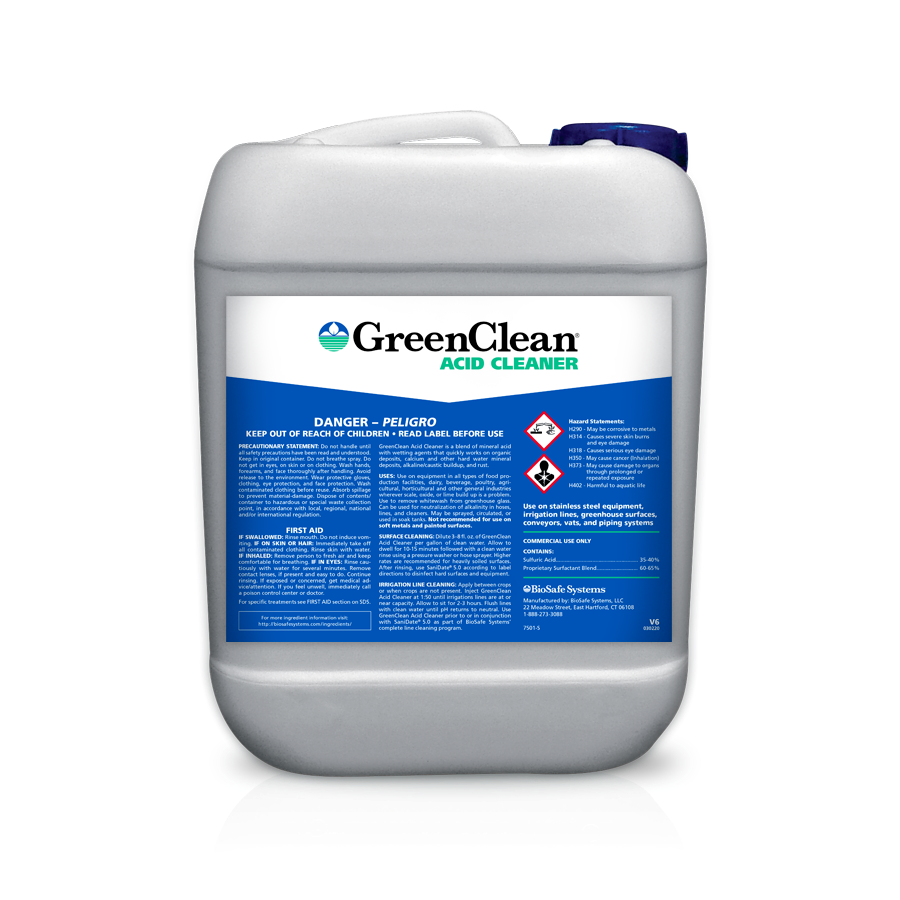 BioSafe Systems GreenClean High Strength Acid Cleaner *HAZ* - 5-gallon Main Image