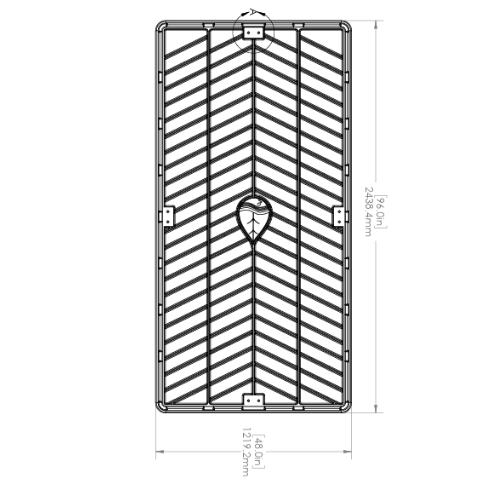 Botanicare OD Black Tray - 4' x 8' dimensions