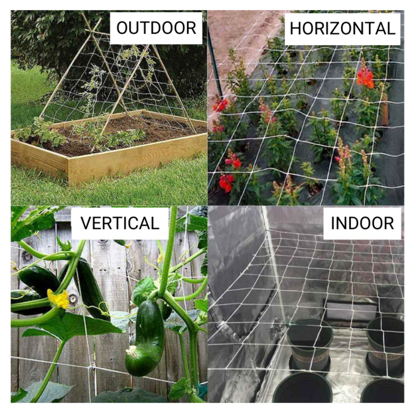 Common Culture Bio Trellis Netting Bulk Roll 5 ft x 15 ft w_ 6in Squares - Uses