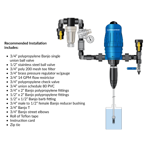 DOSATRON D14MZ10 recommended installation