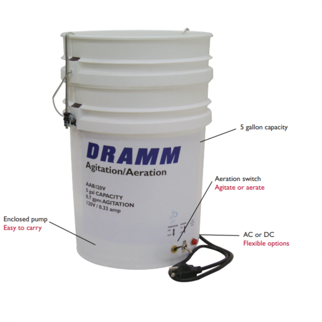 DRAMM Aeration Agitation Bucket parts