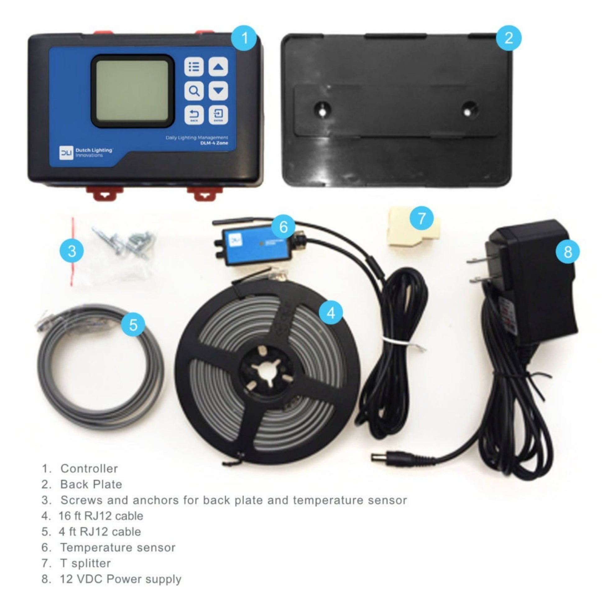 Dutch Lighting Innovations DLM-Series 4 Zone Controller includes