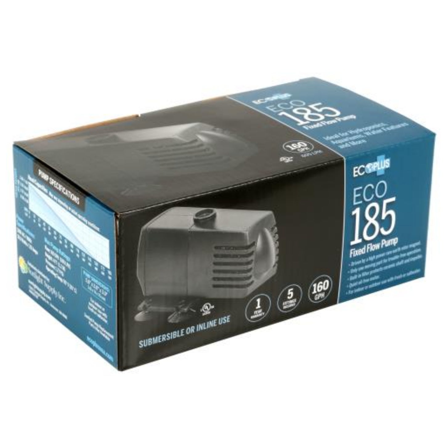 Ecoplus Submersible Water Pumps 158 GPH box