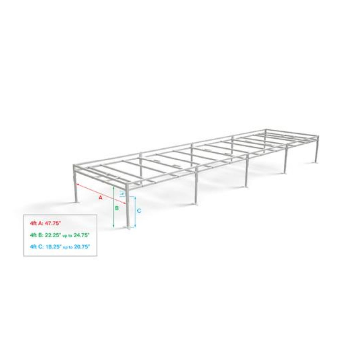 Fast fit continuous bench 4ft width