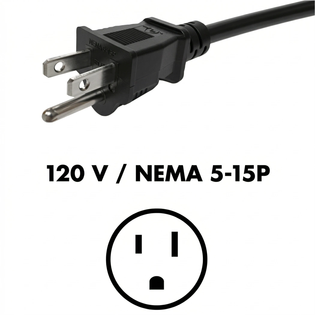 Fluence AC Cord 6' NEMA 5-15P Threaded Connector
