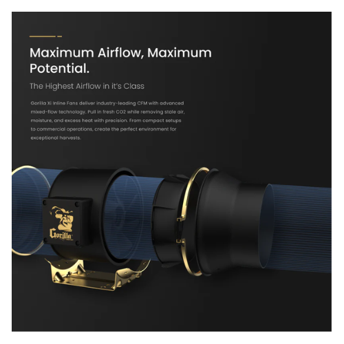GXi 8 - Wireless Intelligent Inline Fan maximu airflow