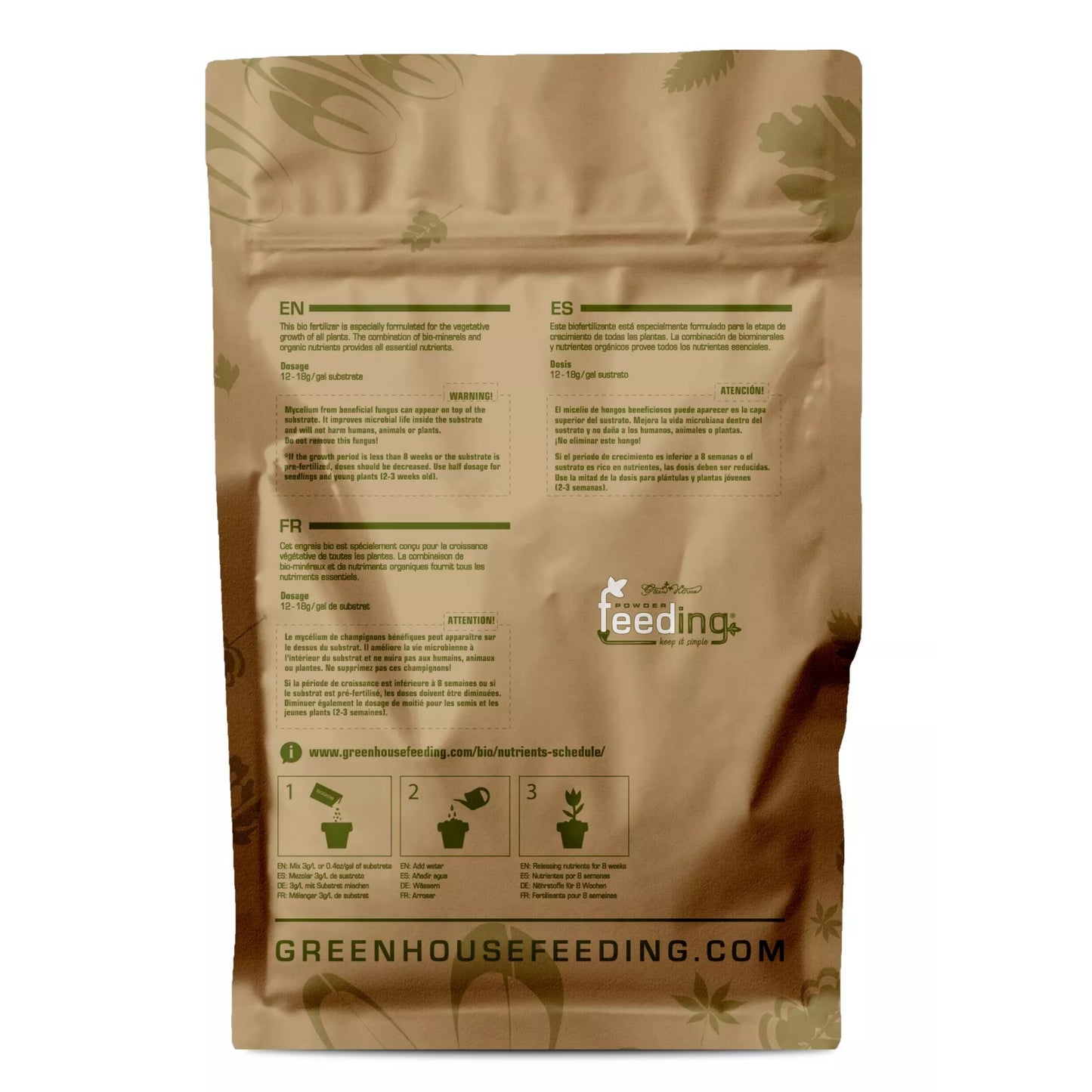 Green House Feeding BioGrow 55lbs back