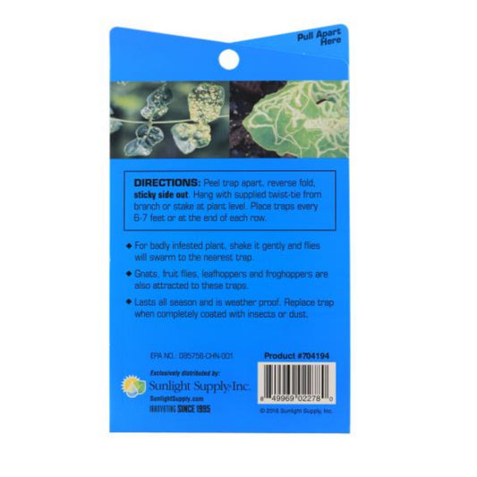 Grower's Edge Thrips & Leafminer Sticky Trap directions