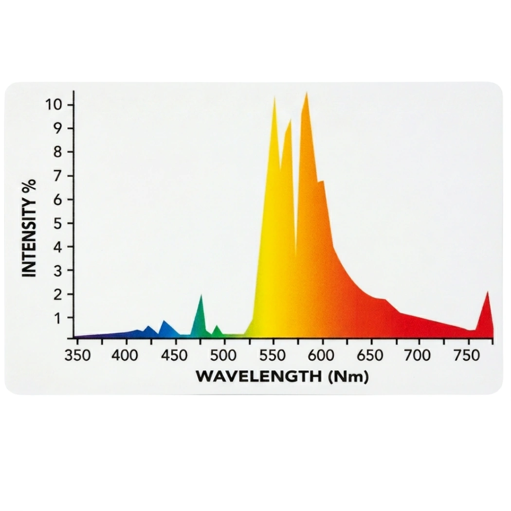 Growers Choice DE 600W HPS 2K Grow Lamp wavelength