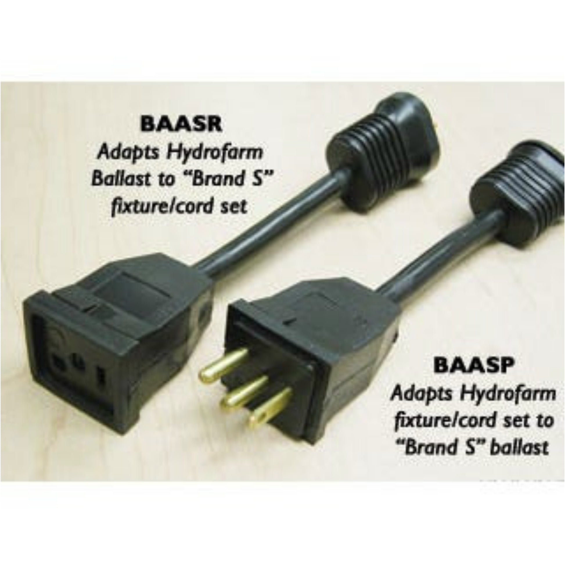 HYDROFARM  Plug Adapter BAASR vs BAASP