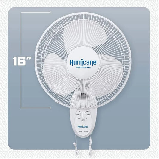 Hurricane Wall Mount Fan Supreme Series - 16in size