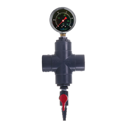 Hydro-Logic 1 Inch Monitor Cross with Pressure Gauge main image