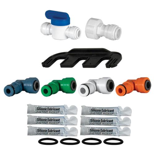 HydroLogic Evo 1000 Fitting Kit - 4 fittings (1 blue/1 green/1 white/1 orange)