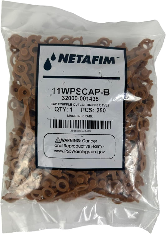 Netafim Brown Woodpecker Dripper Shut-Off Caps - Bag of 250 (32000-001435) Bag