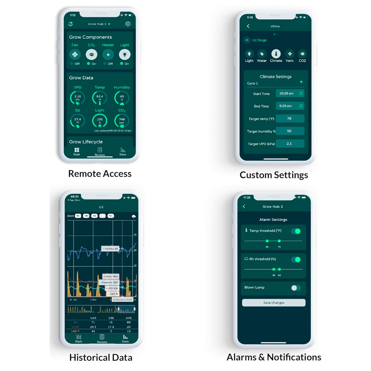 Niwa Grow Hub app view
