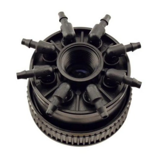 Octa-Bubbler 2 GPH Per Outlet by Jain Irrigation - Blue High Flow Bubbler bottom view