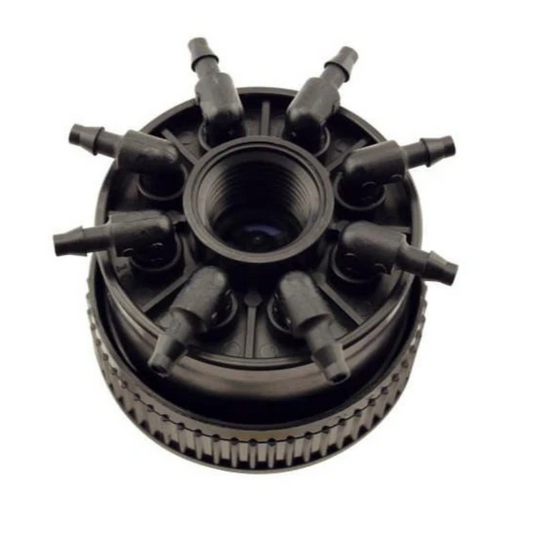 Octa-Bubbler 2 GPH Per Outlet by Jain Irrigation - Blue High Flow Bubbler bottom view