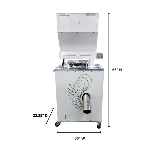 STM Revolution 2.0 Commercial Cannabis Grinder Efficient Flower Processing Dimensions
