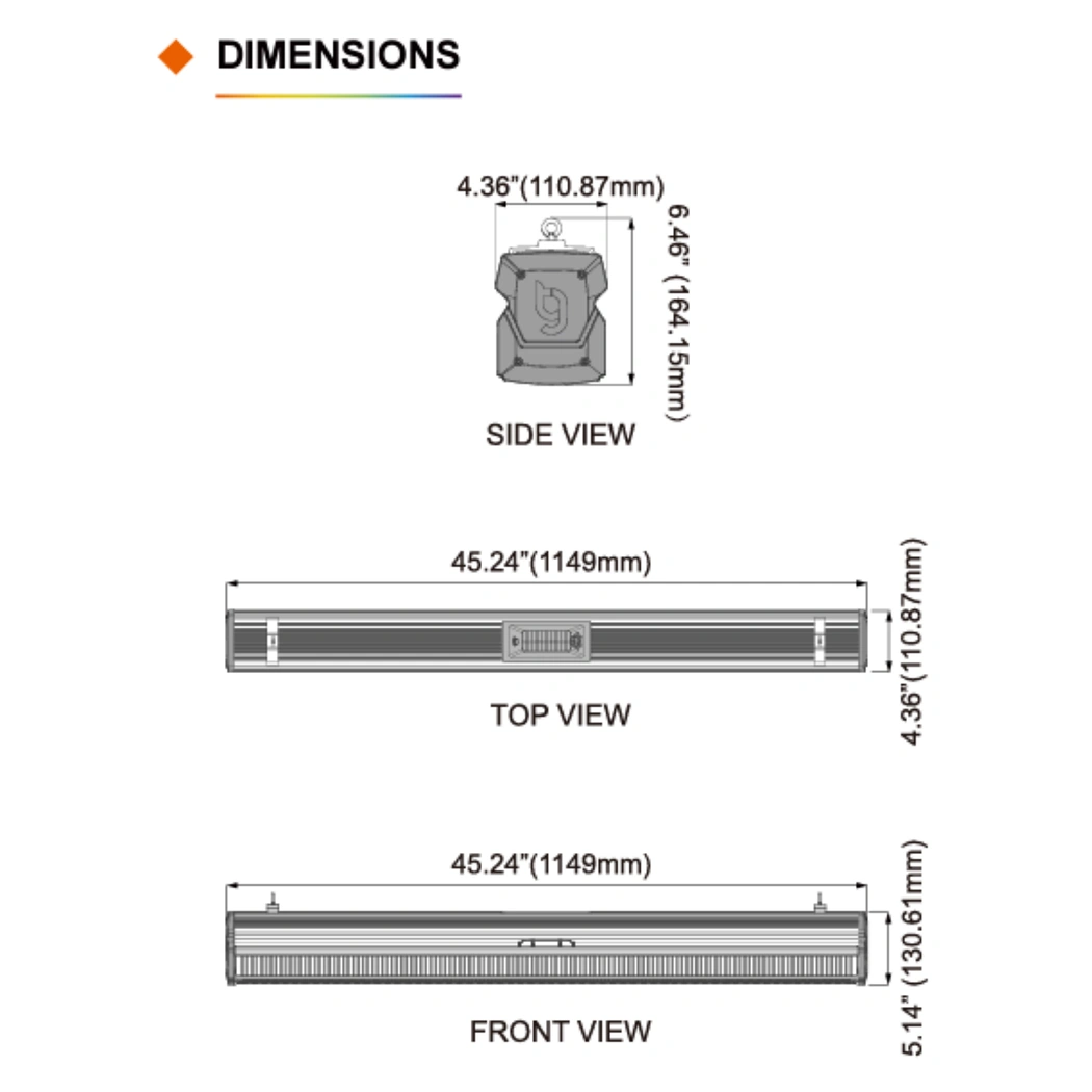 ThinkGrow Model-I 720W dimensions