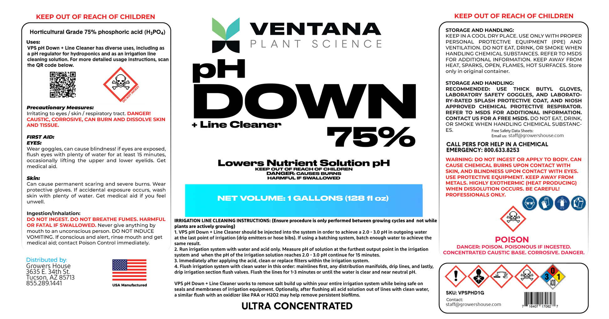 VPS pH Down Label