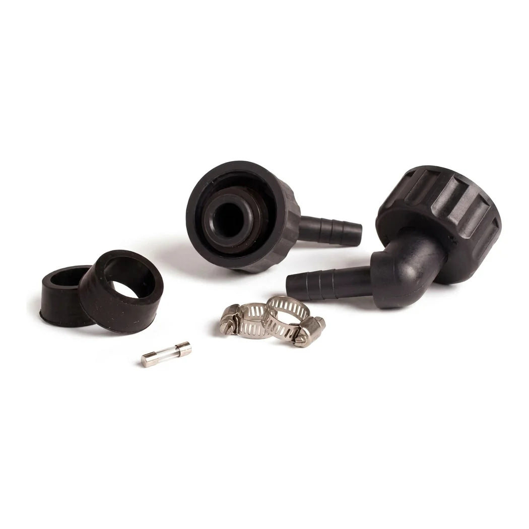 Active Aqua 1/2 inch chiller fitting kit for AACH25, AACH25HP, AACH50 and AACH50HP with barbed elbows and hose clamps
