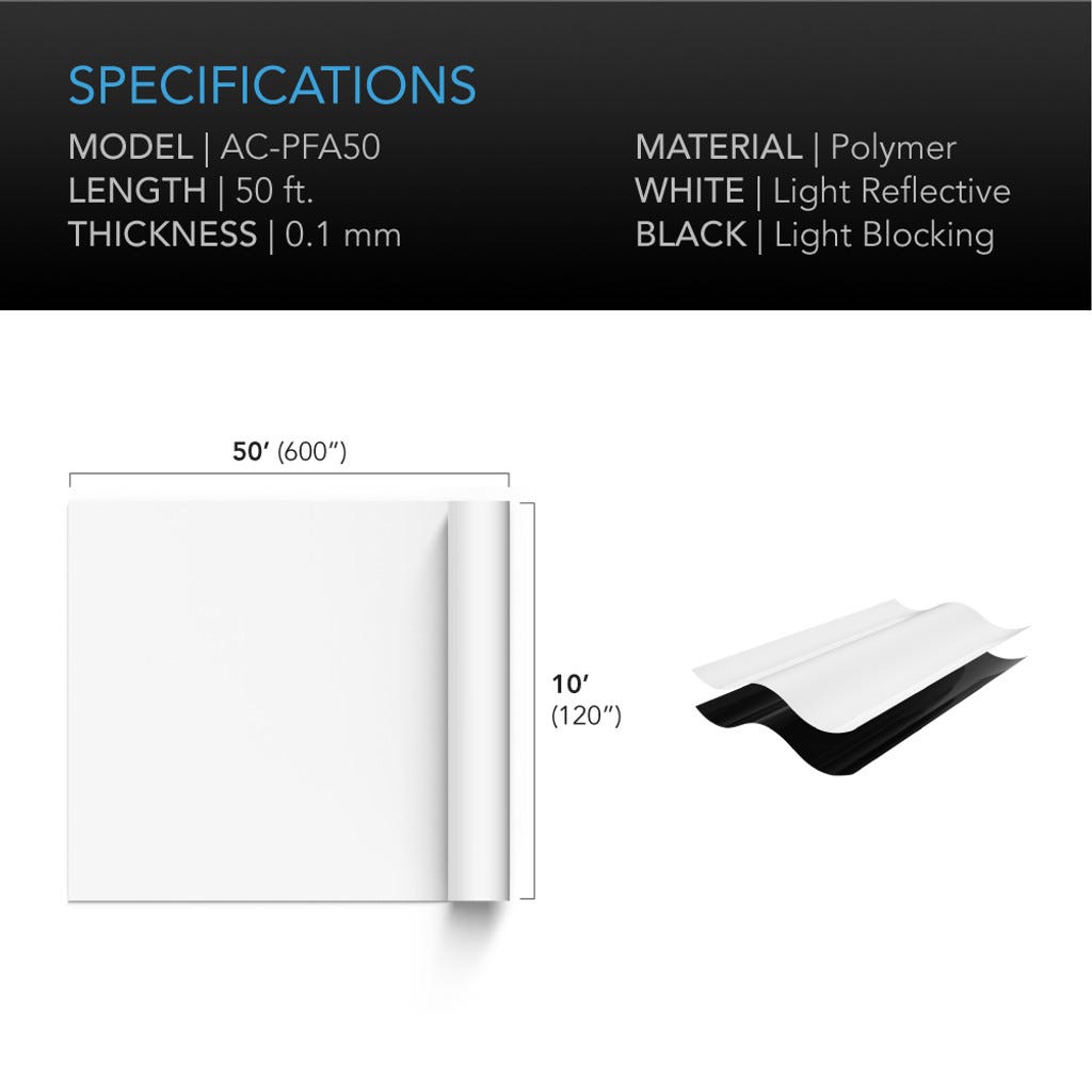 10 X 50 Ft. Dual-Colored Panda Film