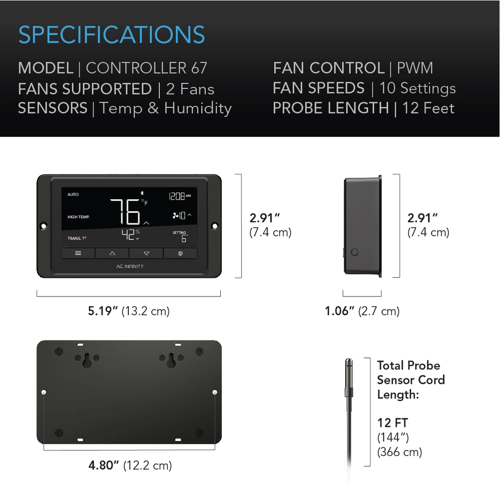 Temperature and Humidity Fan Controller Main Image