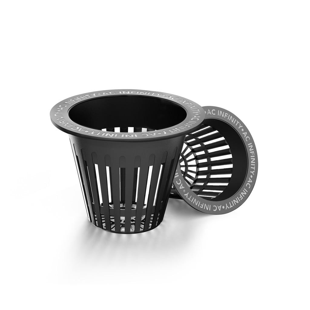 2 inch pots for plants AC Infinity Mesh Net Cups, Slotted Pots with Wide Lips, 2-Inch