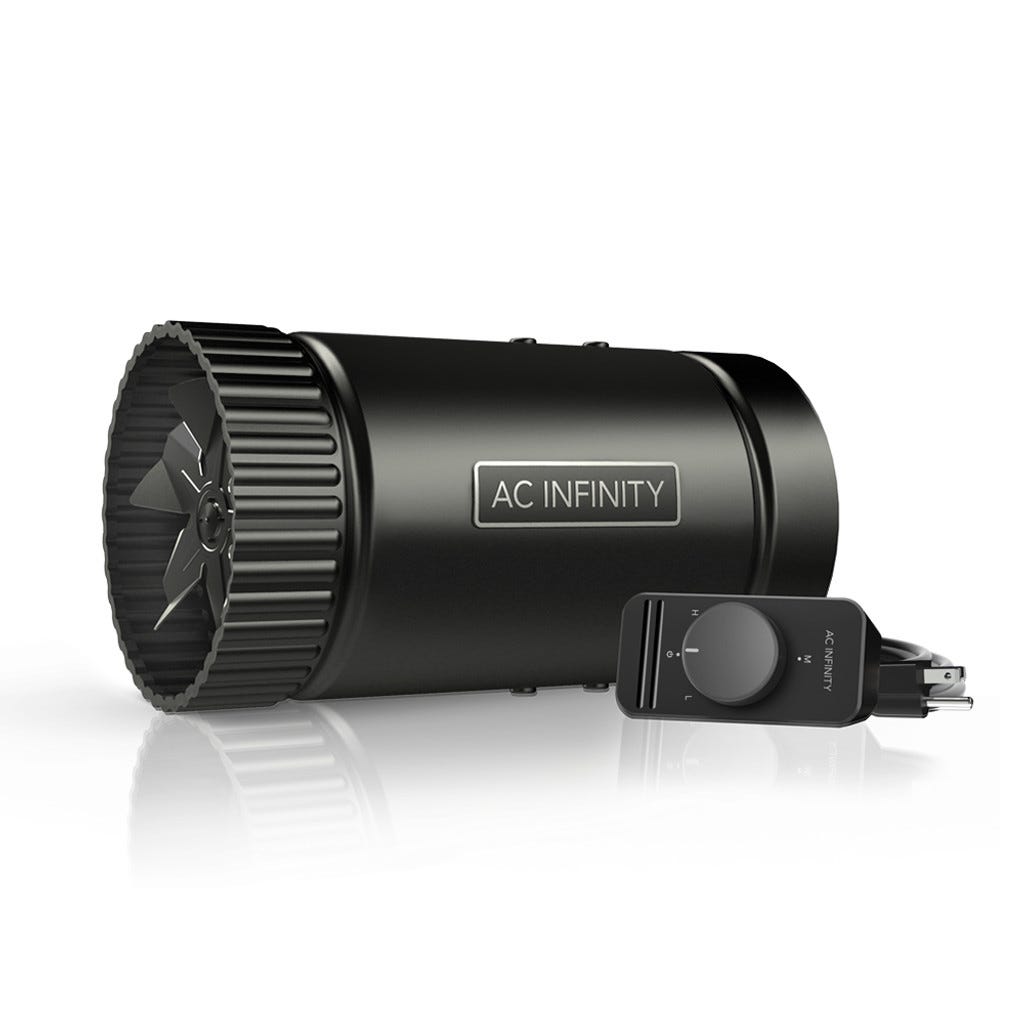 AC INFINITY RAXIAL S4, Inline Booster Duct Fan With Speed Controller, 4-Inch Main Image