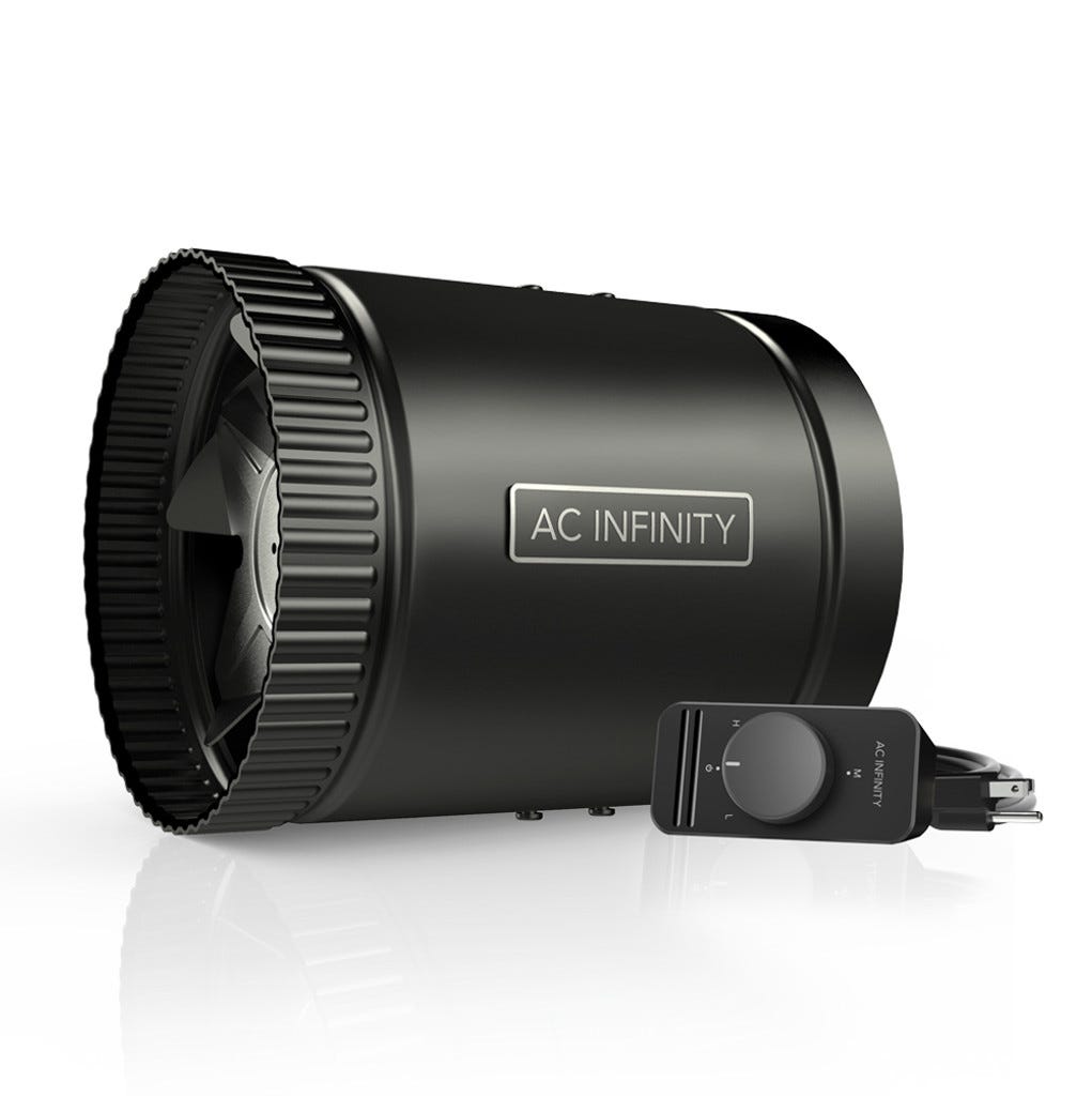 AC INFINITY RAXIAL S6, Inline Booster Duct Fan With Speed Controller, 6-Inch Main Image