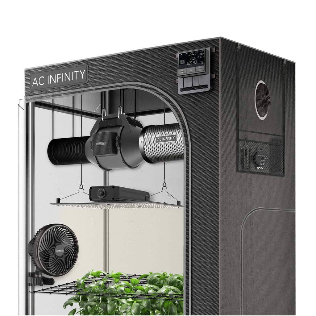 Advance Grow Tent System 3x3, 3-Plant Kit, WiFi-Integrated Controls To Automate Ventilation, Circulation, Full Spectrum LED Grow Light Main Image