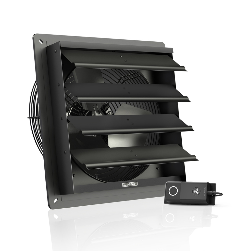 AC Infinity AIRLIFT S-Series Shutter Exhaust Ventilation Fan with Speed Controller