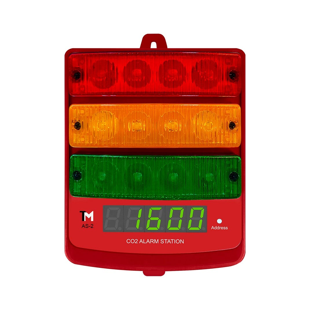 TrolMaster Carbon-X CO2 Alarm Station (audio/visual) + LED display indicator with cable set (AS-2)