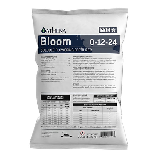 Athena Pro - Bloom 0-12-24 - Pro Bloom 0-12-24, 25 lb bag