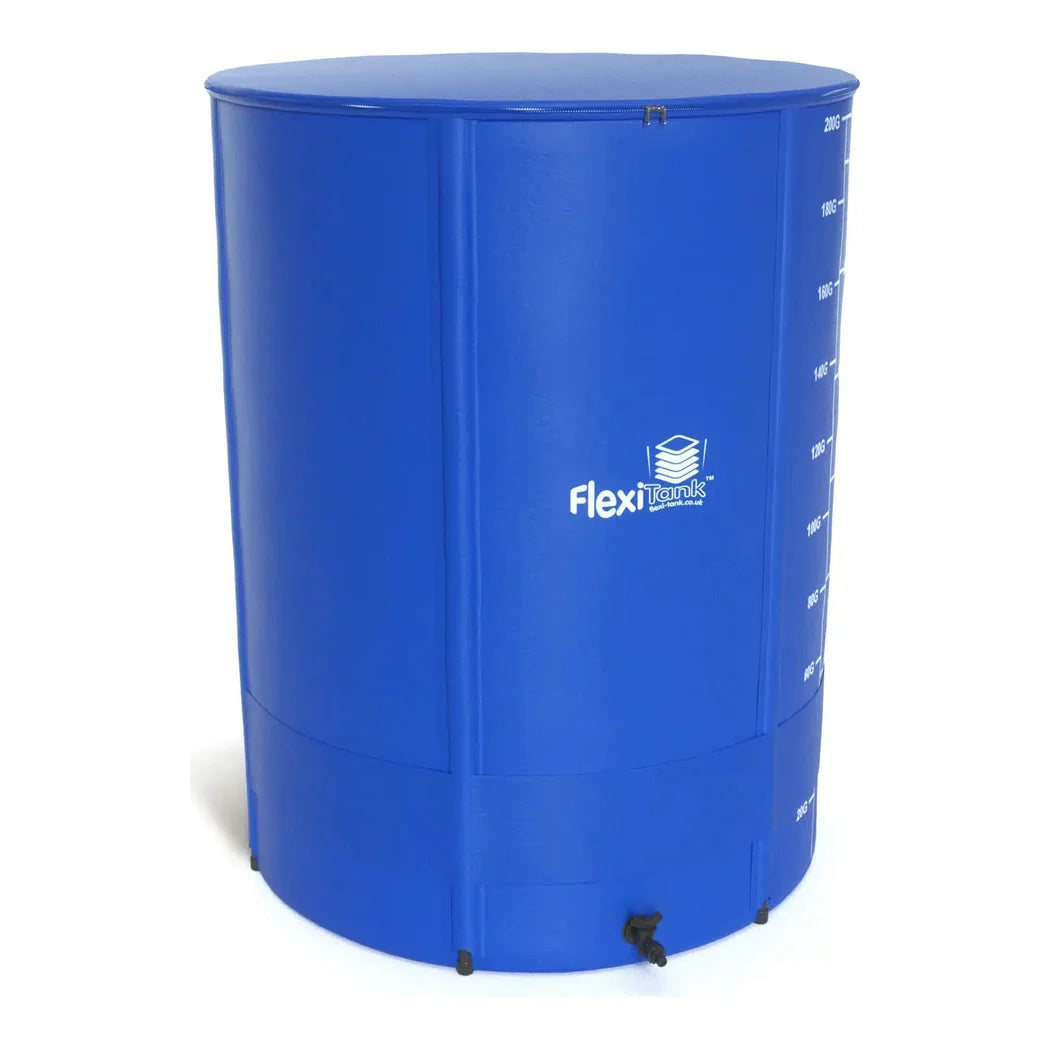 AutoPot 200 gallon FlexiTank side view showing the drain outlet