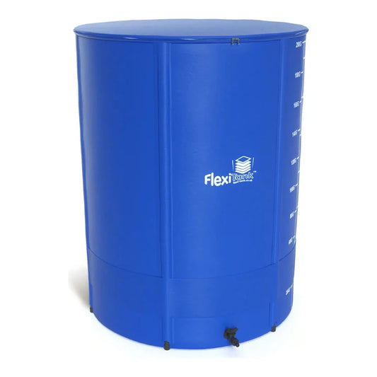 AutoPot 200 gallon FlexiTank side view showing the drain outlet
