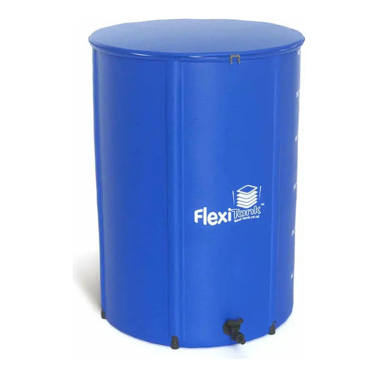 AutoPot 60 gallon FlexiTank side view showing the drain outlet